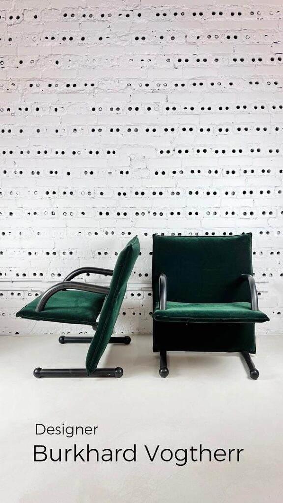 T Line Lounge Chairs, Arflex, Itália, 1980’s, Designer Burkhard Vogtherr.