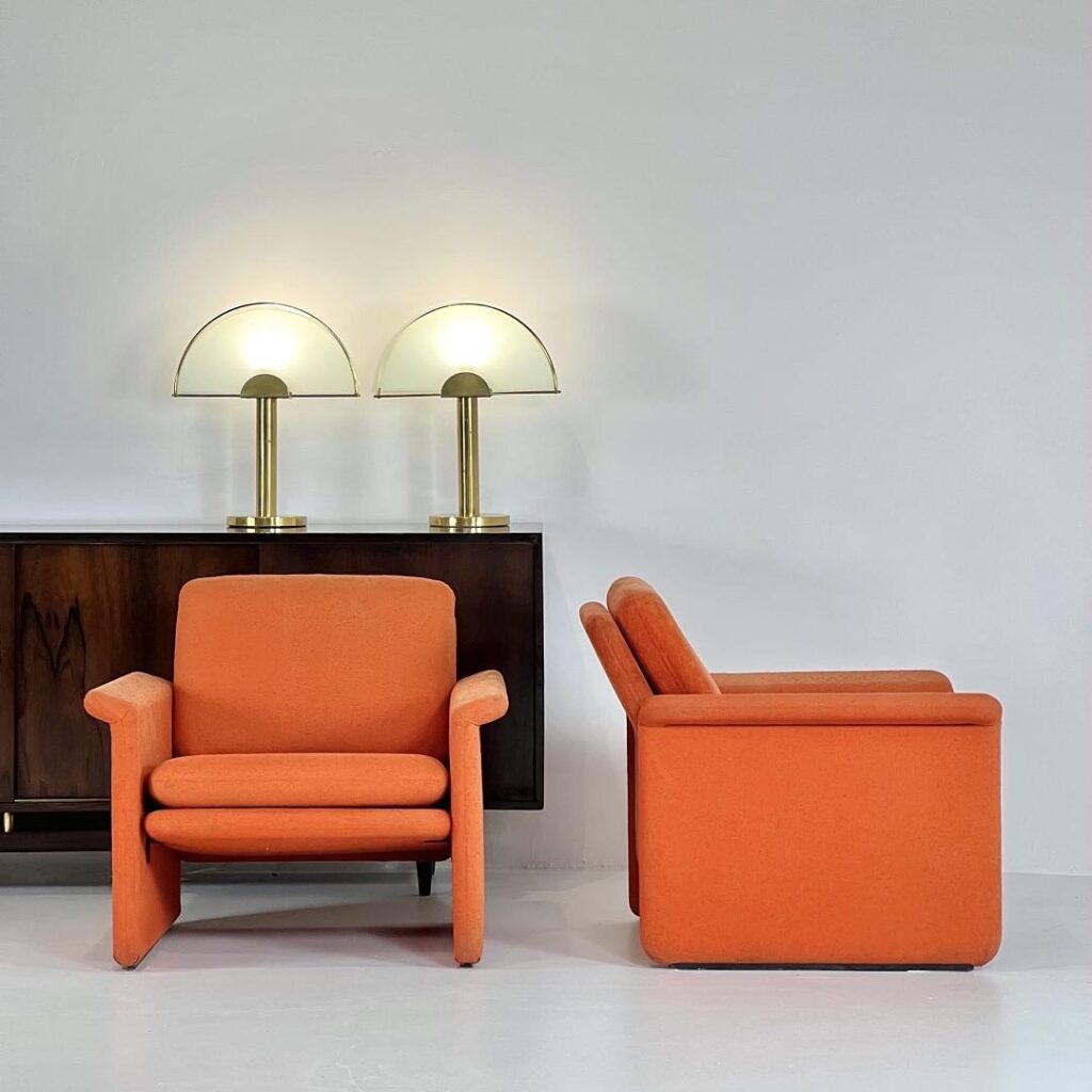 Par de poltronas, manufatura Flexform, Itália – 1975